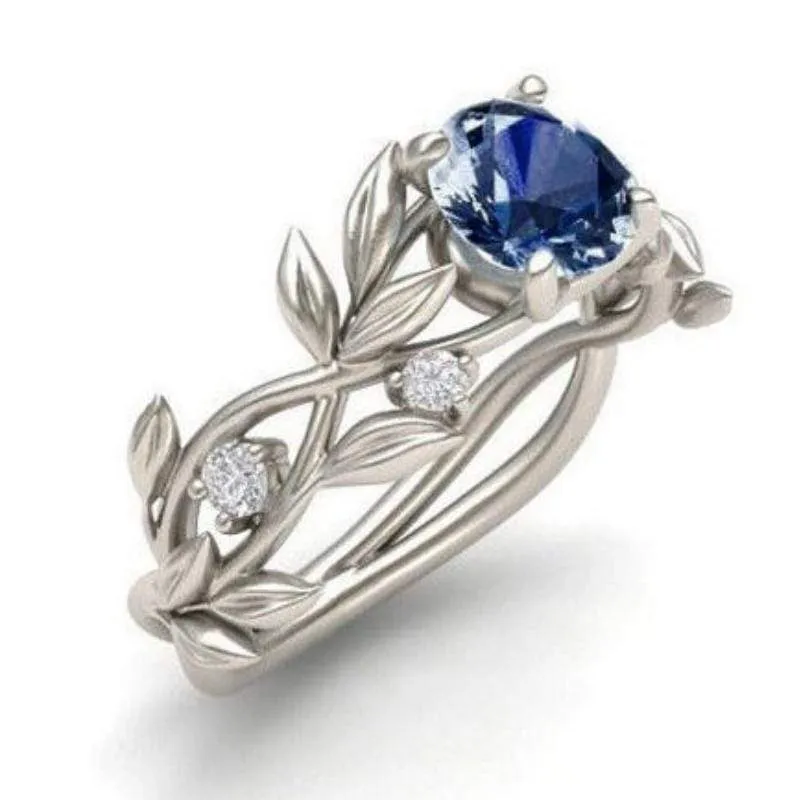 Lucky Vine Blue Gem Ring