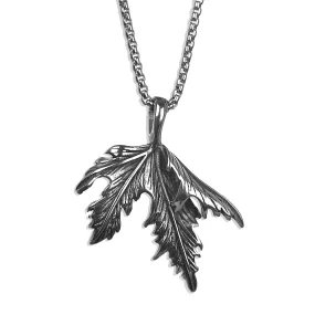 Maple Leaf Necklace - Silver