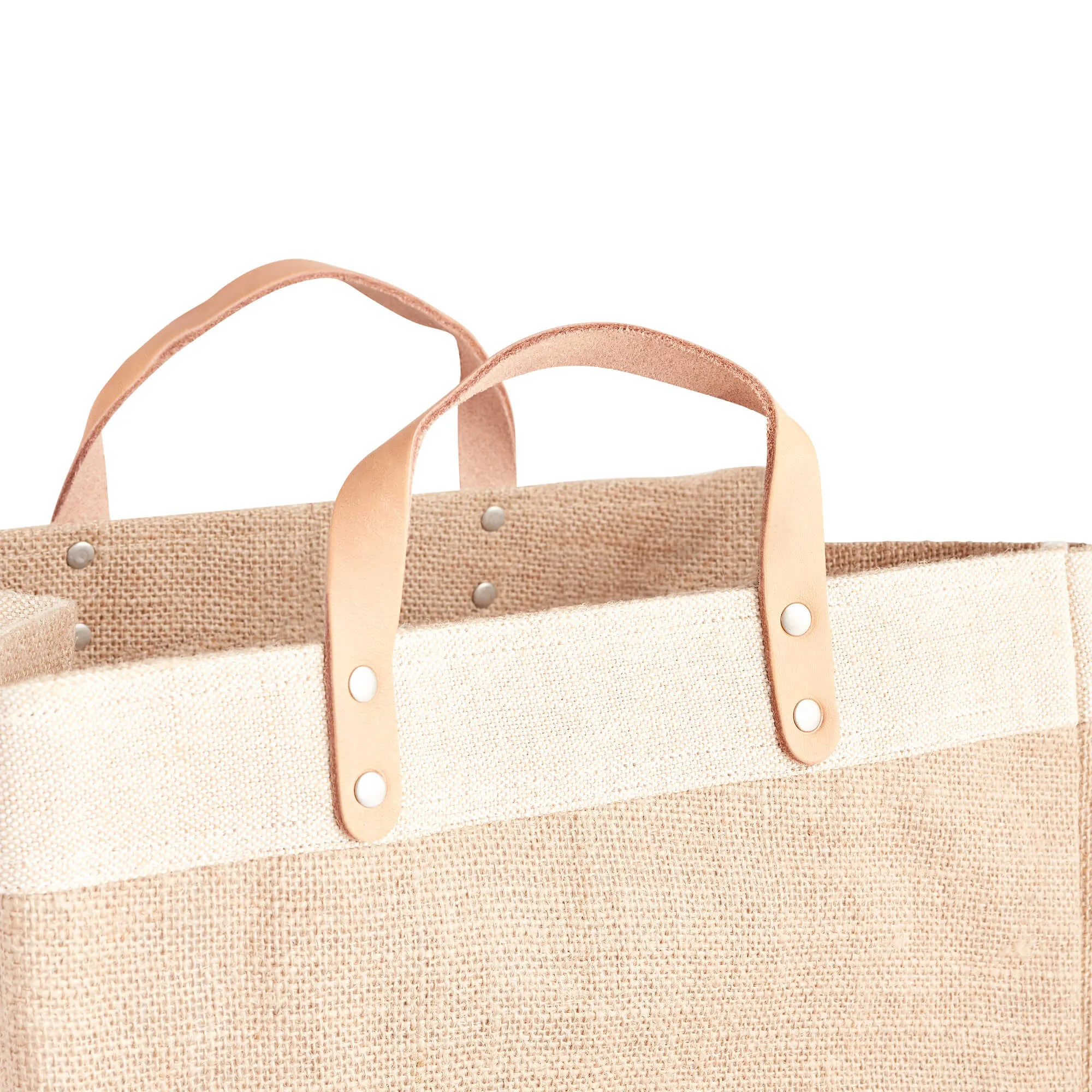 Market Bag in Natural with “BEACH”