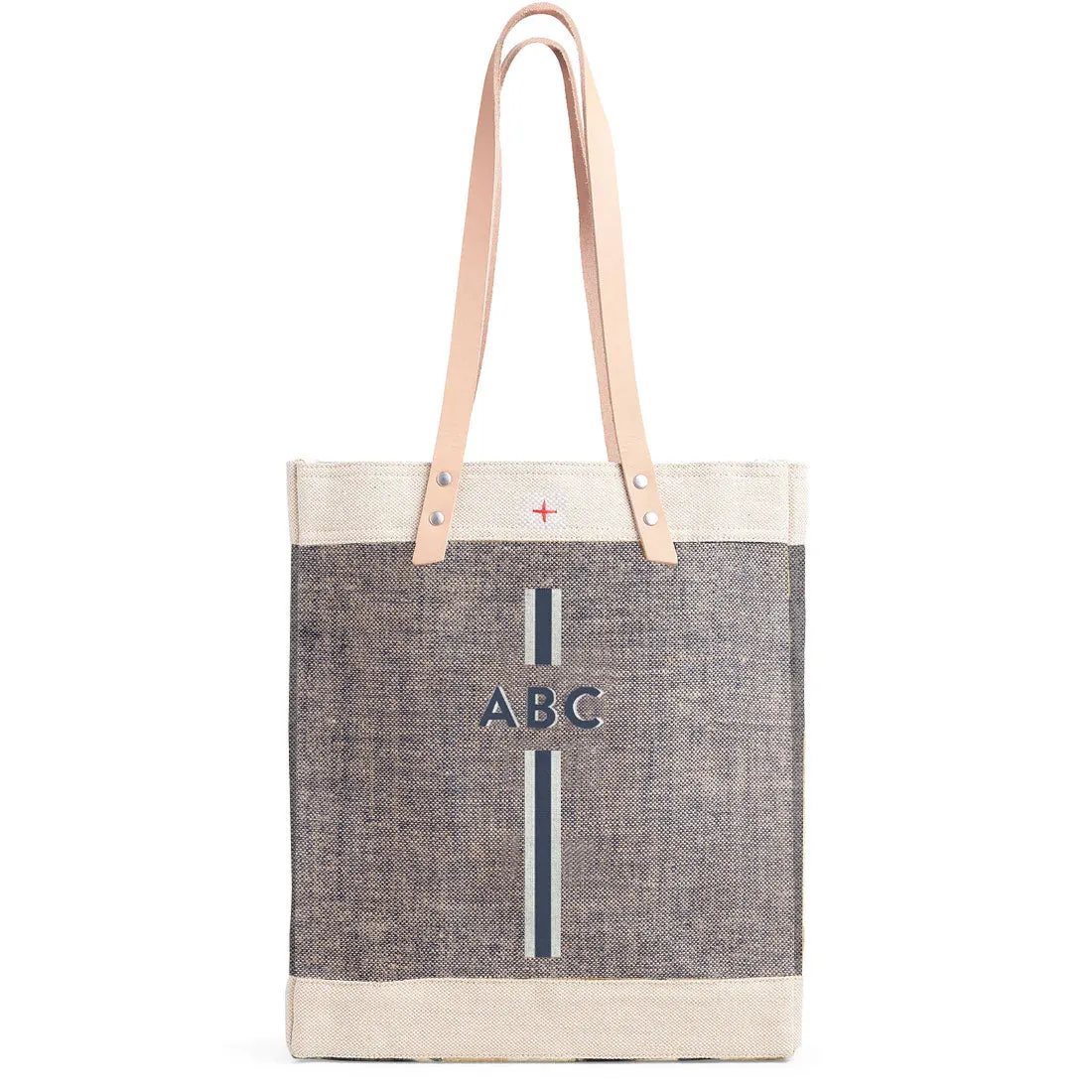 Market Tote in Chambray with Monogram