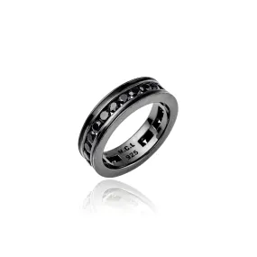 MCL Design Black Spinel Band Stacking Ring