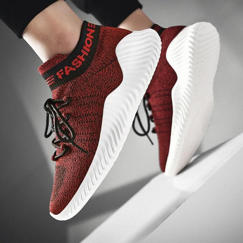 Mens Flyknit Breathable Sneakers