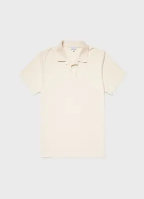 Men's Undyed Towelling Polo Shirt in Undyed