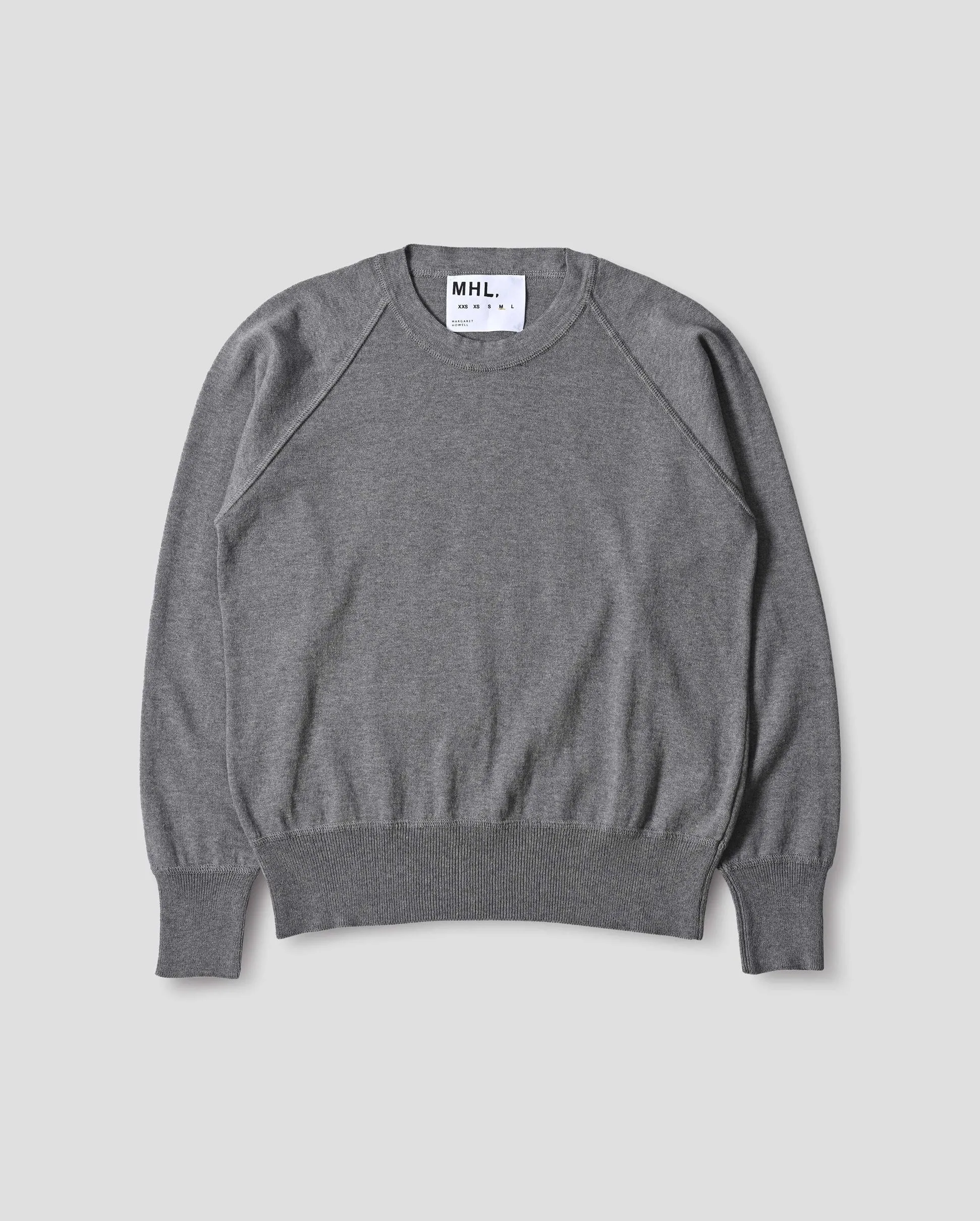 MHL KNITTED LONG SLEEVE T-SHIRT / ALUMINIUM