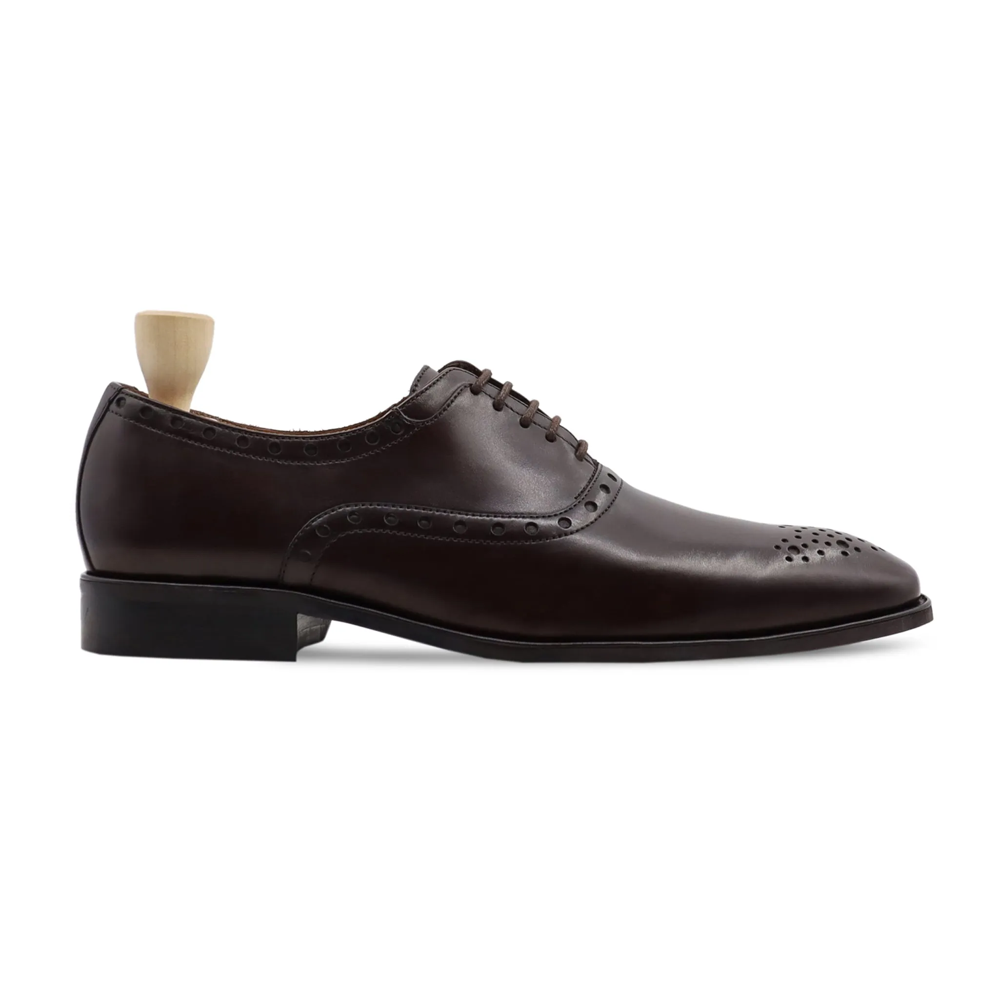 Mili - Men's Dark Brown Calf Leather Oxford Shoe