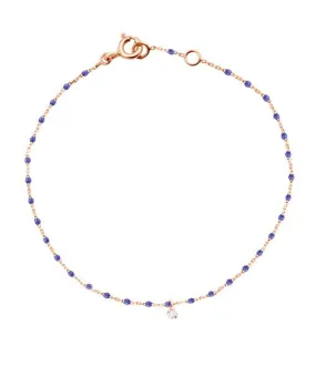 Mini Gigi Lapis bracelet, Rose Gold 1 Diamond, 6.7"