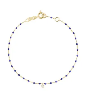 Mini Gigi Lapis bracelet, Yellow Gold 1 Diamond, 6.7"