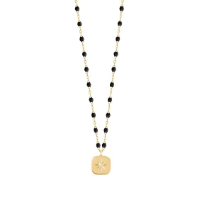 Miss Gigi Black diamond necklace, Yellow Gold, 16.5"