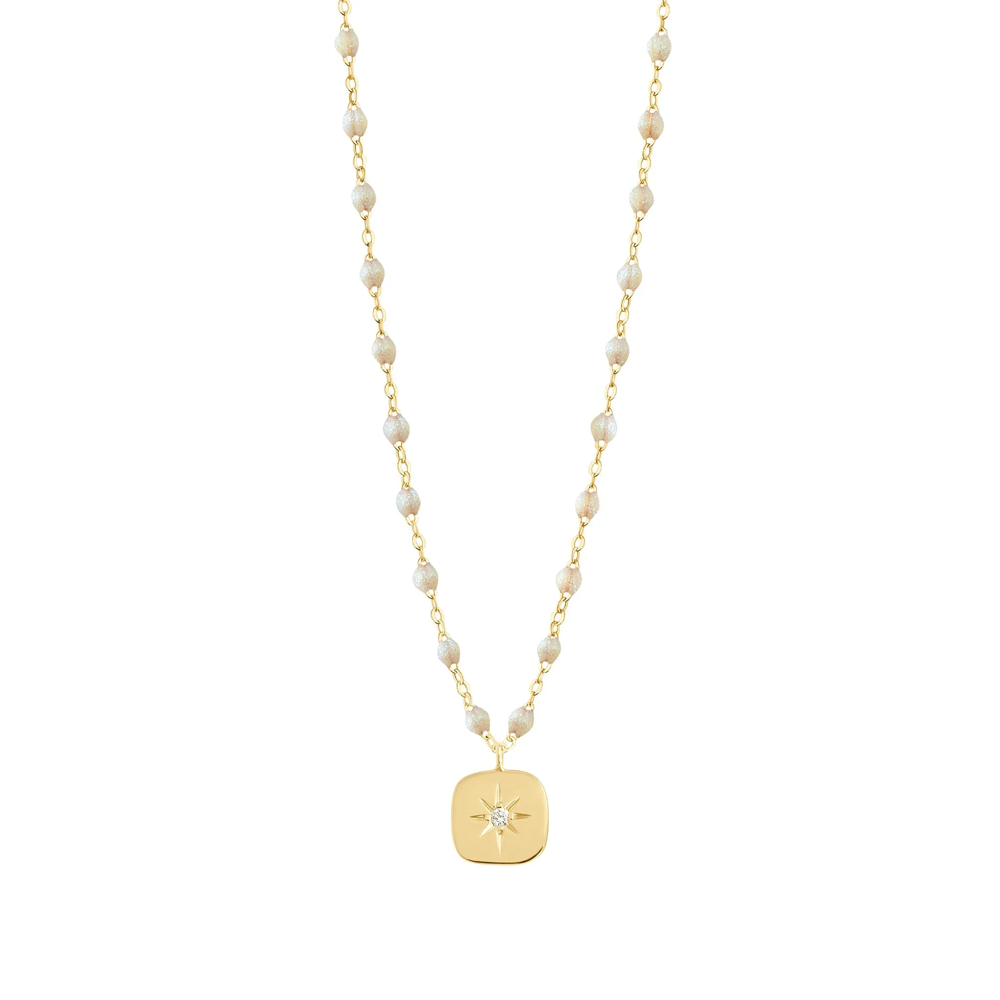 Miss Gigi Opal diamond necklace, Yellow Gold, 16.5"