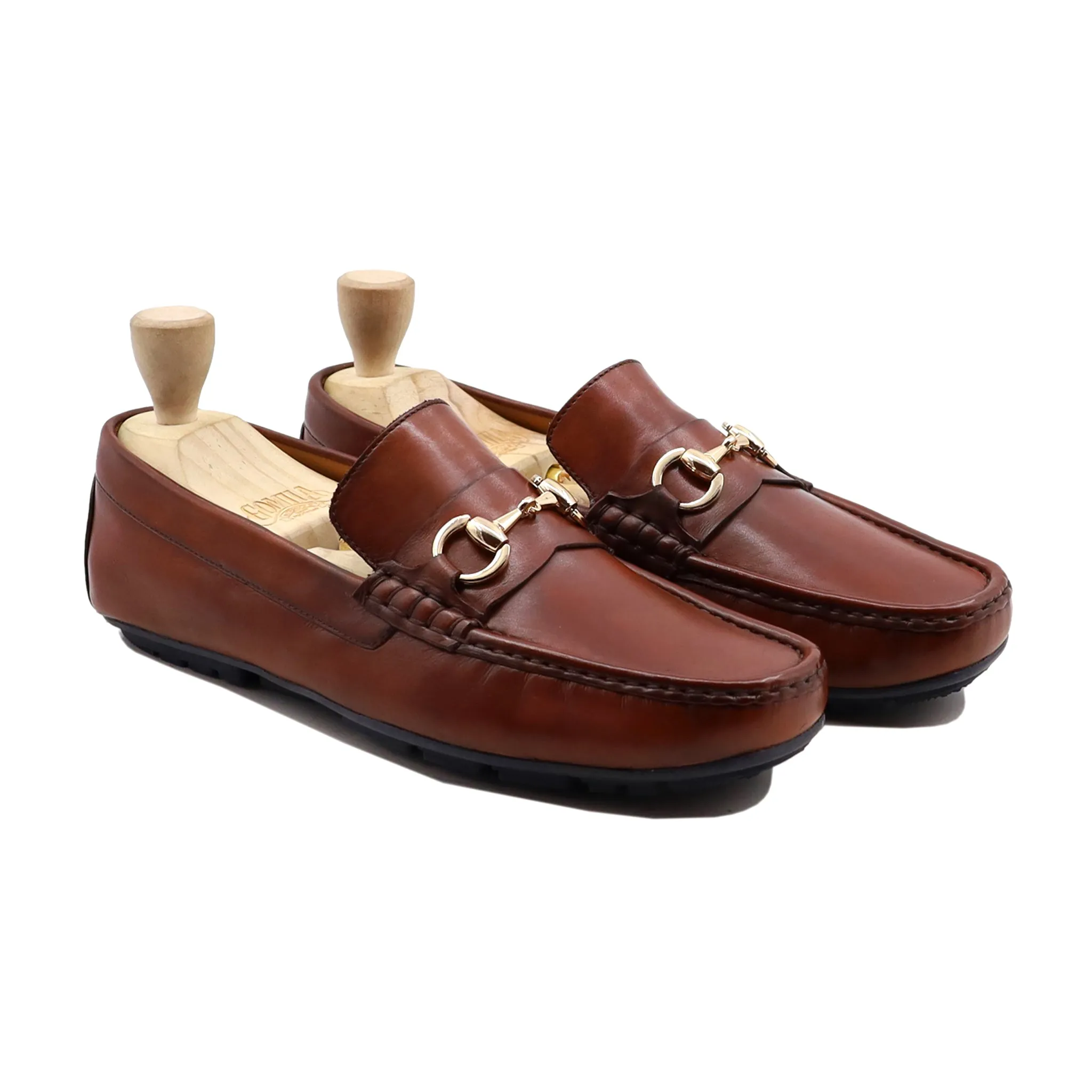 Narcos - Men's Reddish Brown Calf Leather Driver Shoe