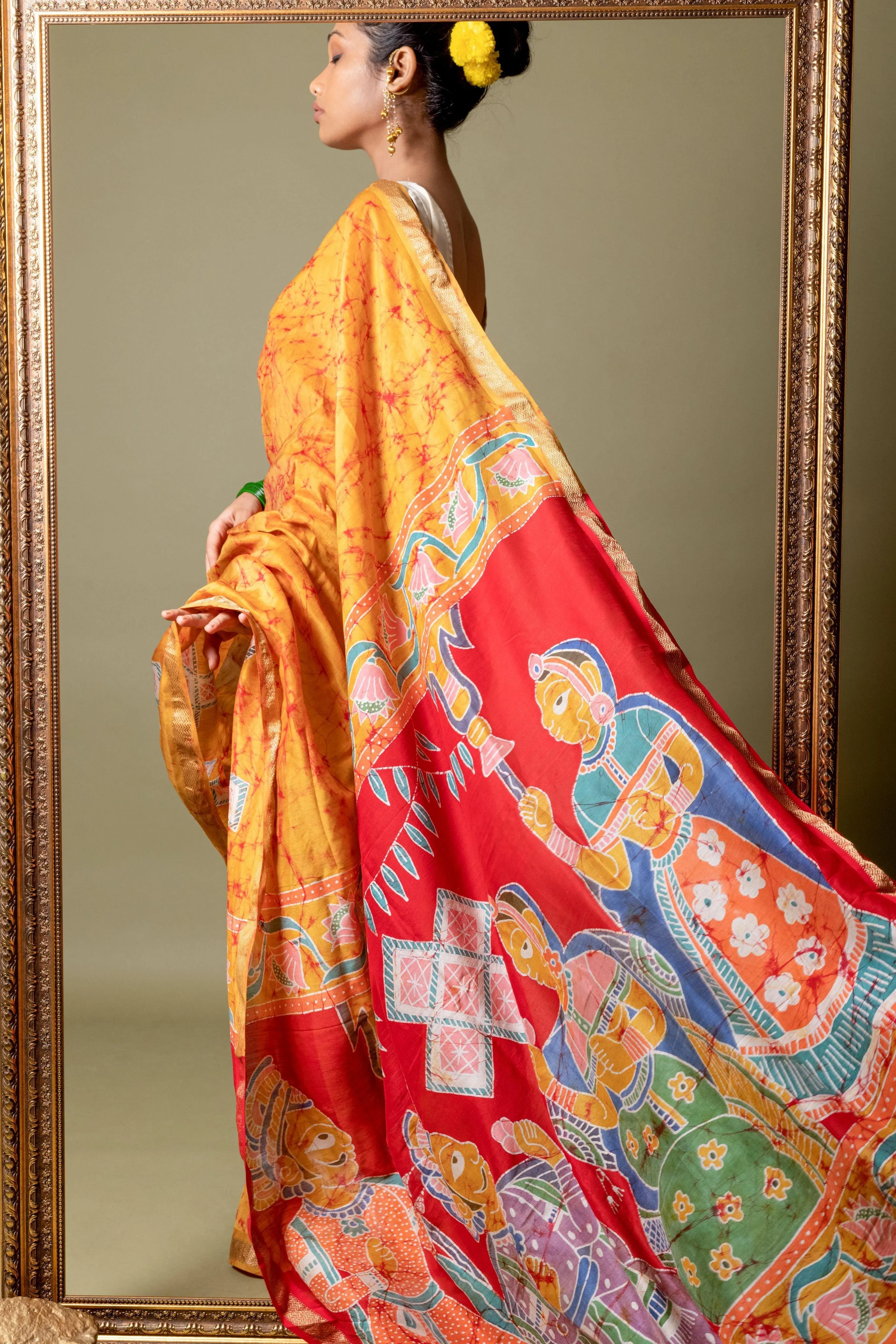 Narmada - Vivah Batik Phad Maheswari saree