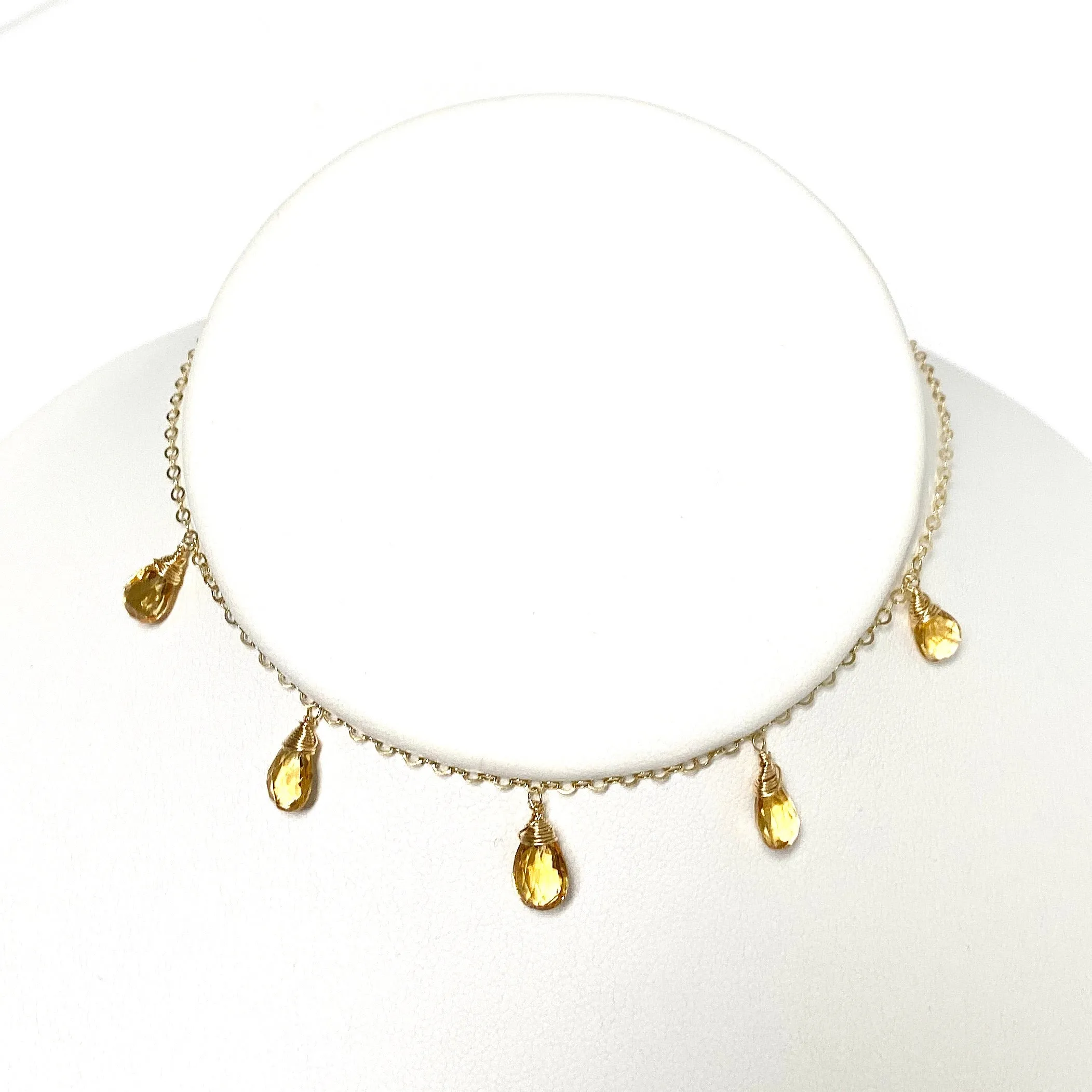 Necklace IVANNA - citrine (N332)