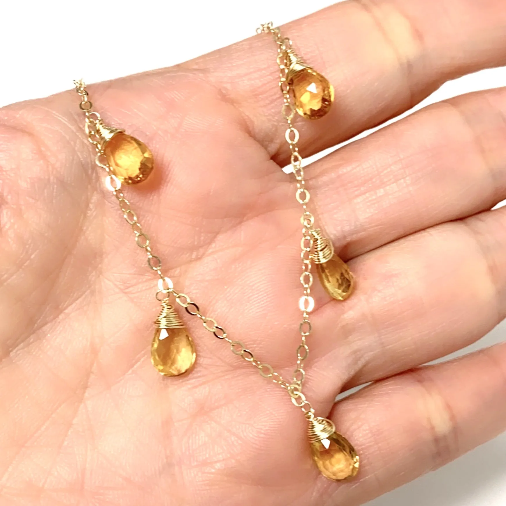 Necklace IVANNA - citrine (N332)