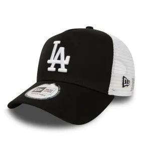 NEW ERA LA Dodgers Clean Black A-Frame Trucker Cap