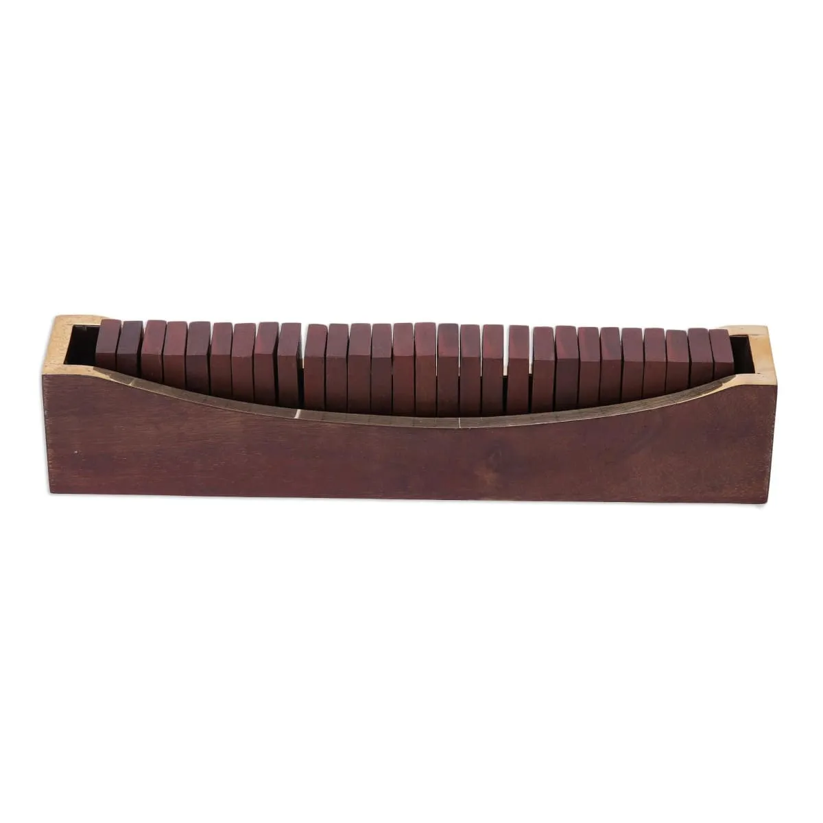 Novica Classic Entertainment Wood And Brass Domino Set