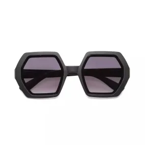 Okkia  - EMMA Hexagon Sunglasses - Black