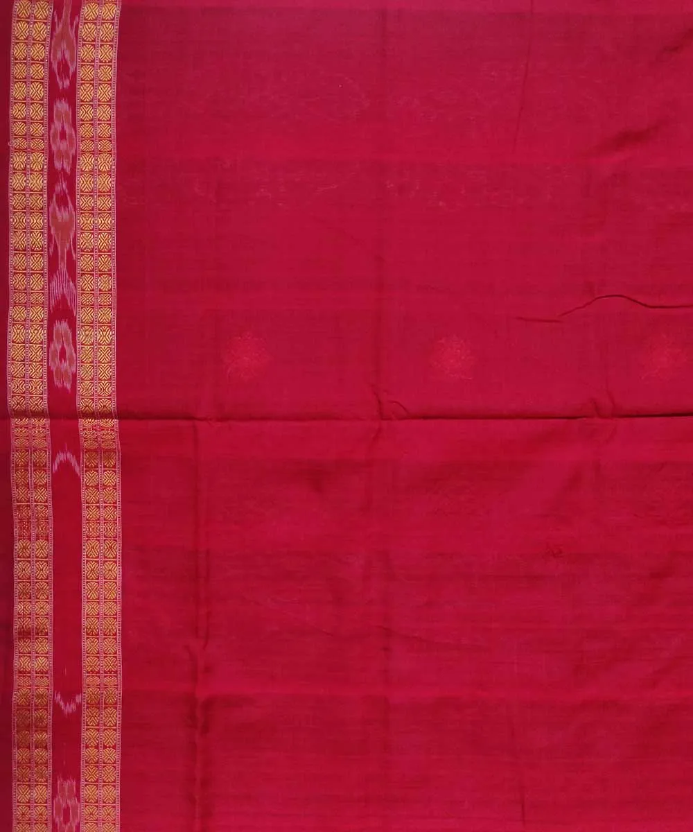 Olive green maroon cotton handloom bomkai saree