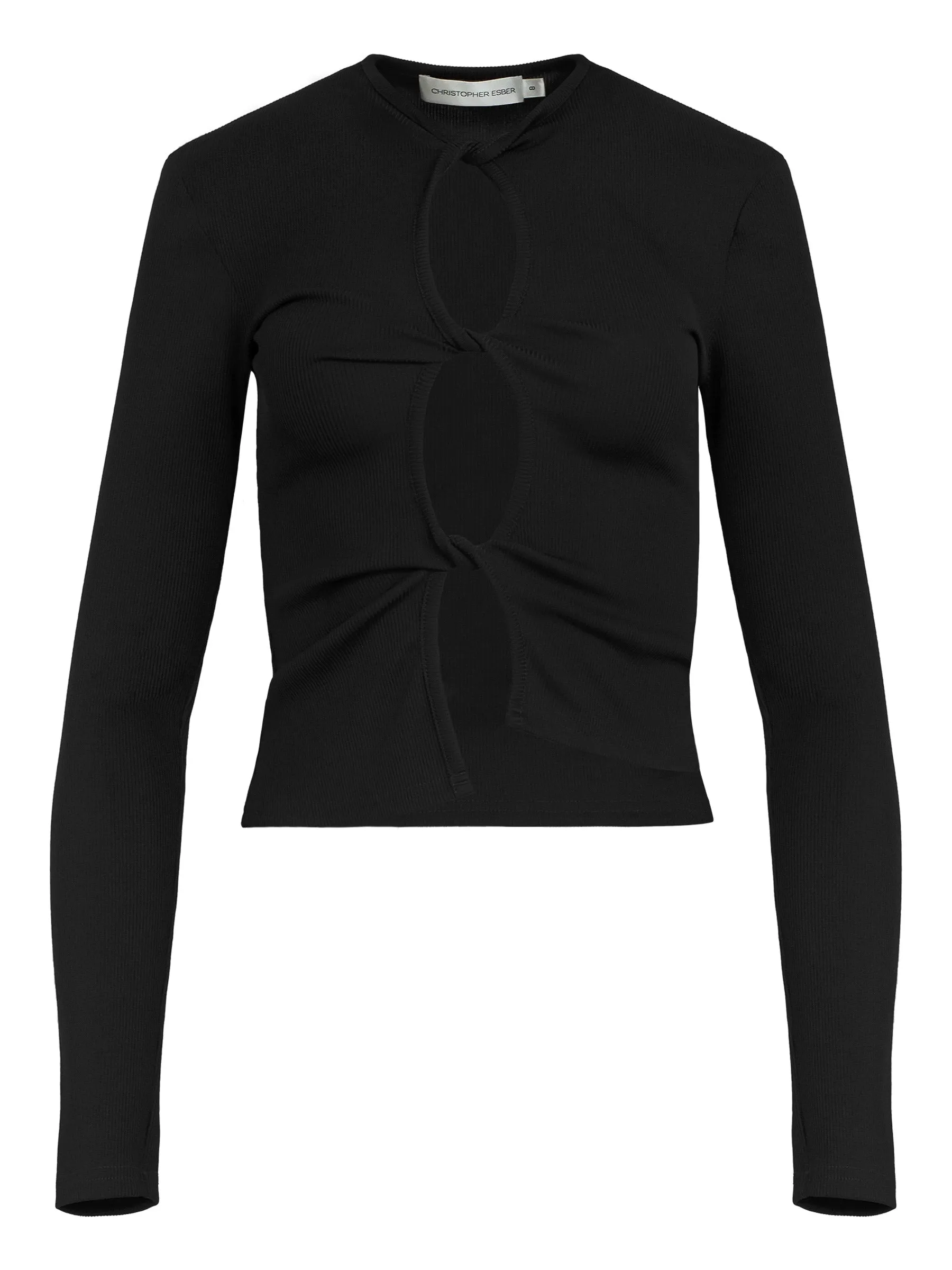 Open Twist Long Sleeve Top