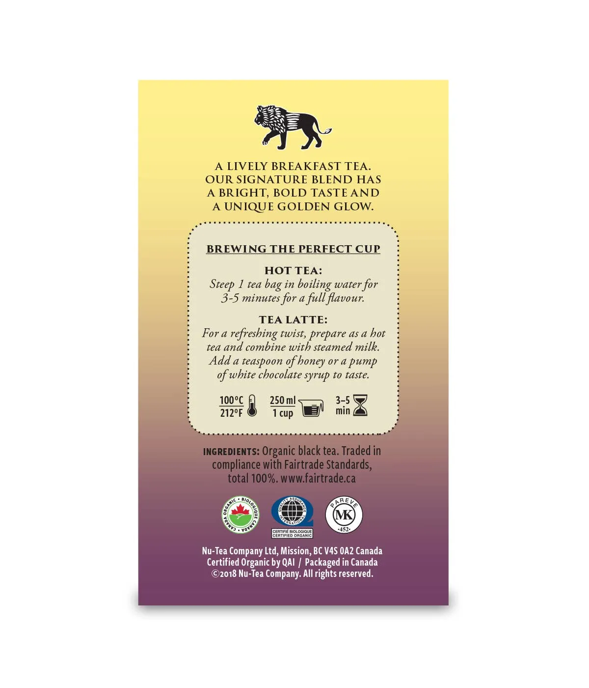 Organic Breakfast Tea 16ct