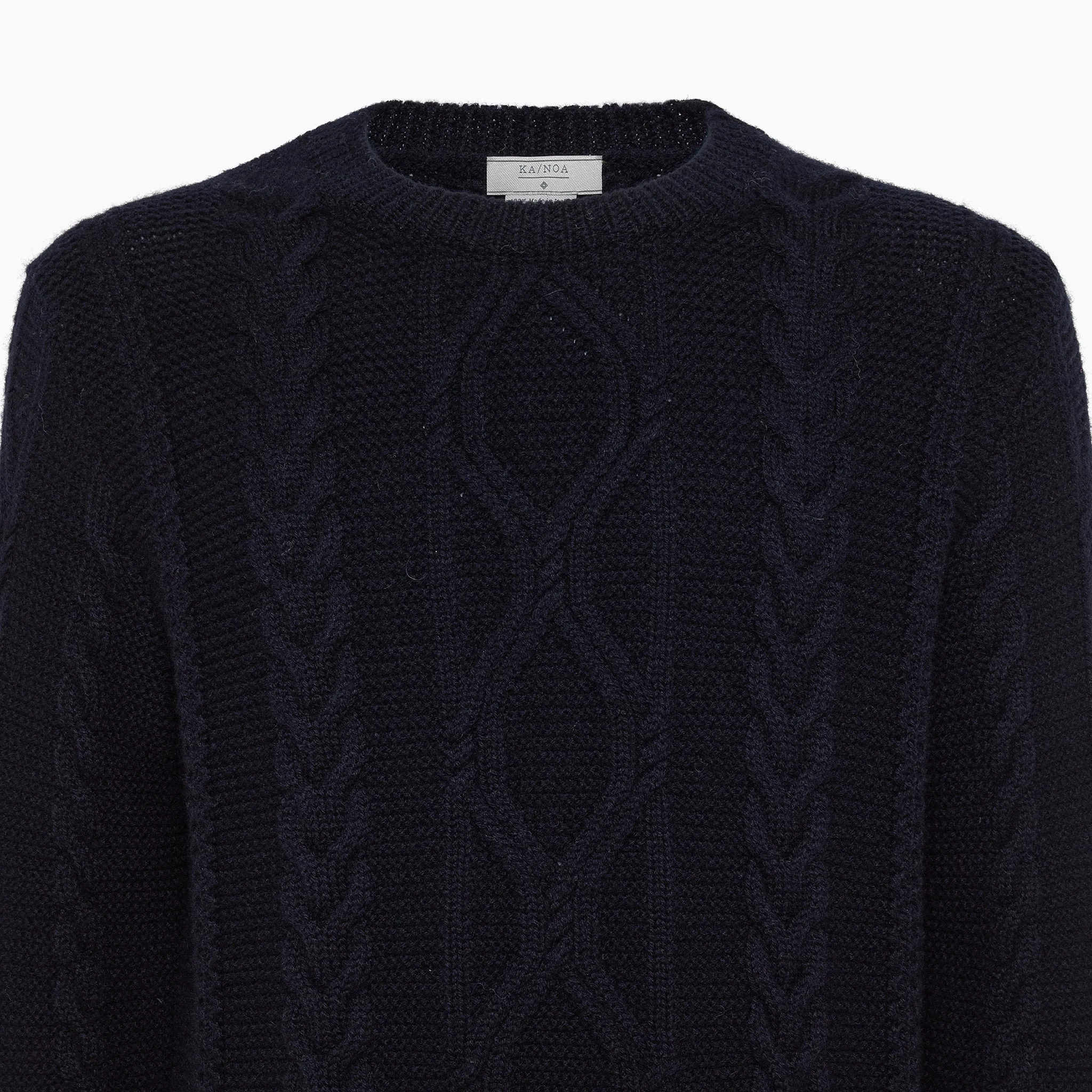 Orson knitted crew neck jumper in virgin wool