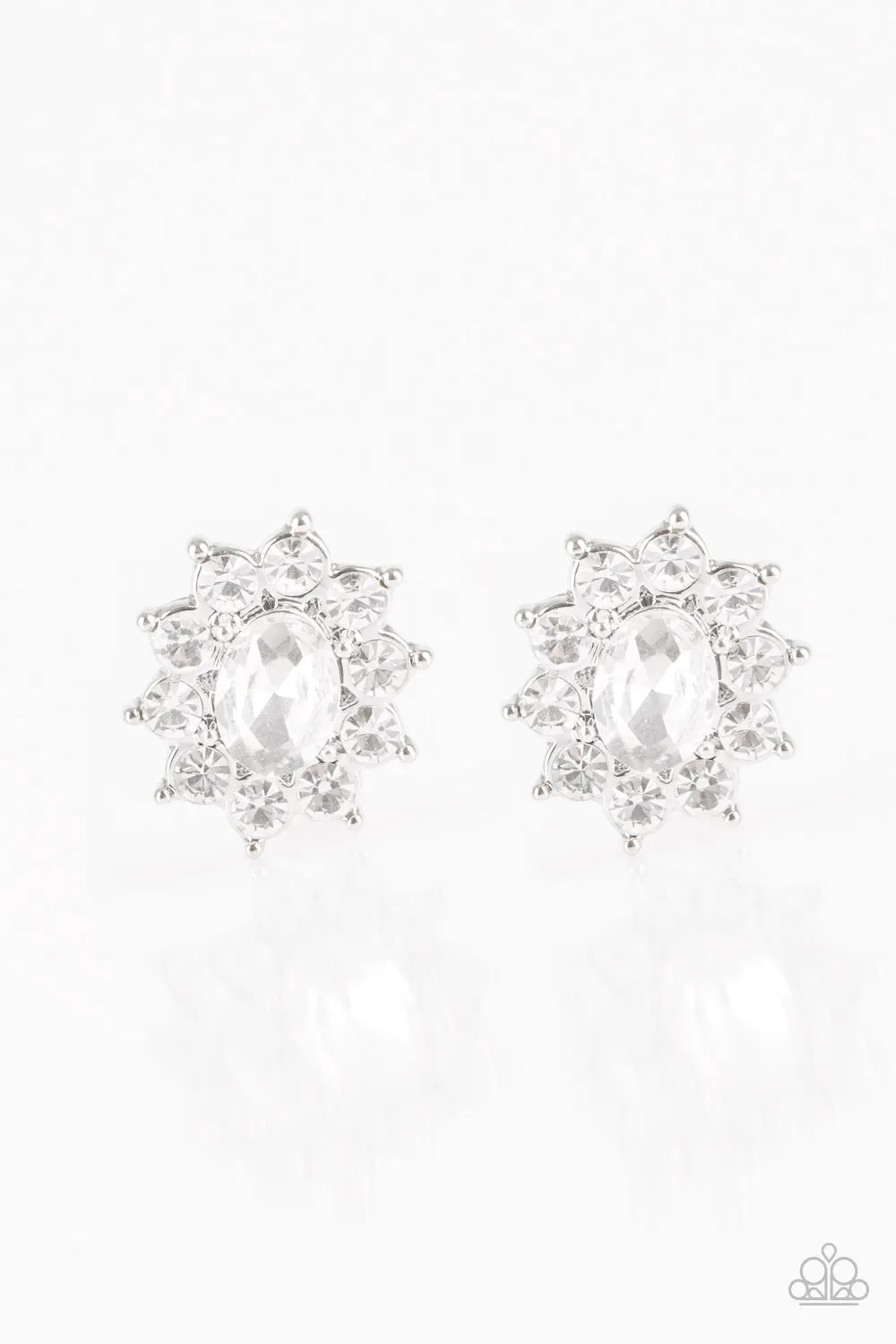 Paparazzi Starry Nights White Post Earrings