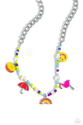 Paparazzi Summer Sentiment Multi Necklace & Earring Set