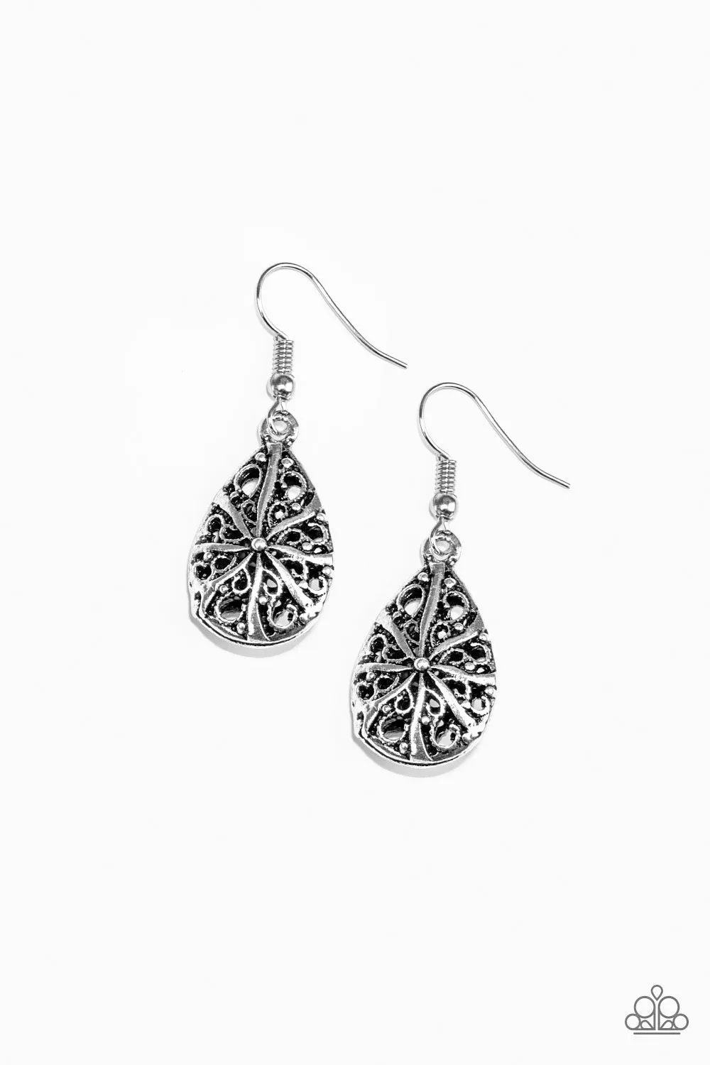 Paparazzi Western Wisteria Silver Earrings