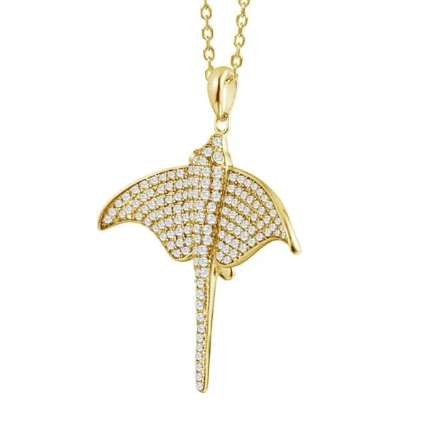 Pavé Majestic Eagle Ray Pendant