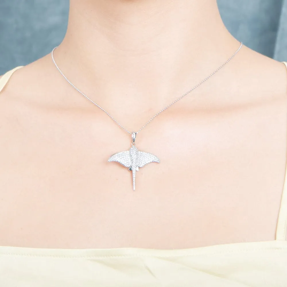 Pavé Majestic Eagle Ray Pendant