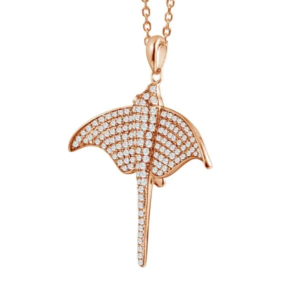 Pavé Majestic Eagle Ray Pendant