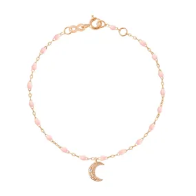 Petite Moon Classic Gigi Baby Pink diamond bracelet, Rose Gold, 6.7"