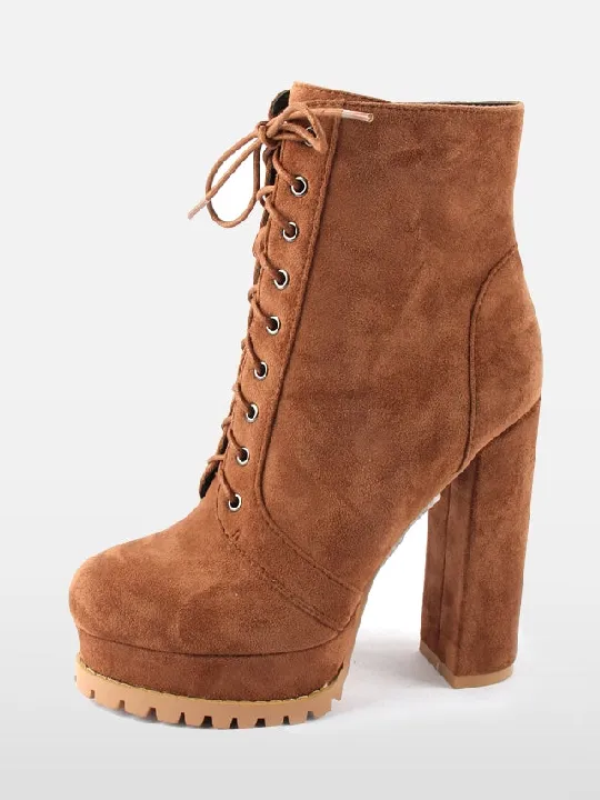 Platform Chunky Heel Ankle Boots