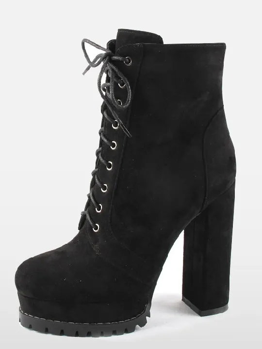 Platform Chunky Heel Ankle Boots