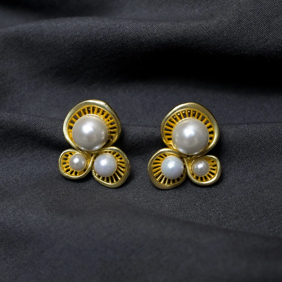 Power Pearl Stud Earrings