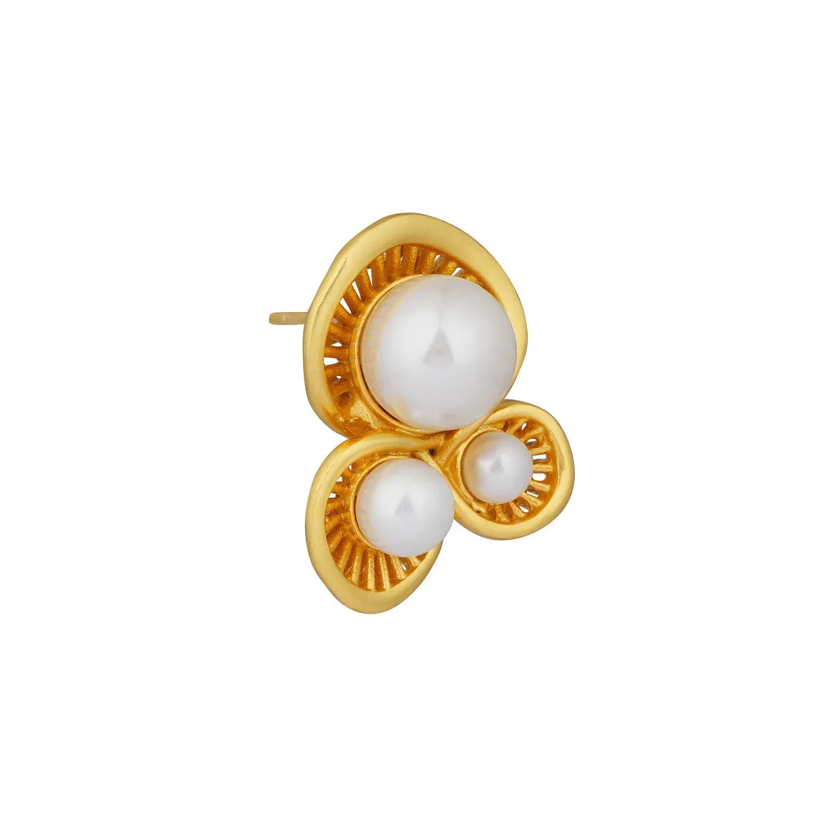 Power Pearl Stud Earrings