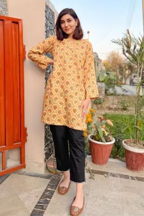 Printed Khaddar Kurti - D39