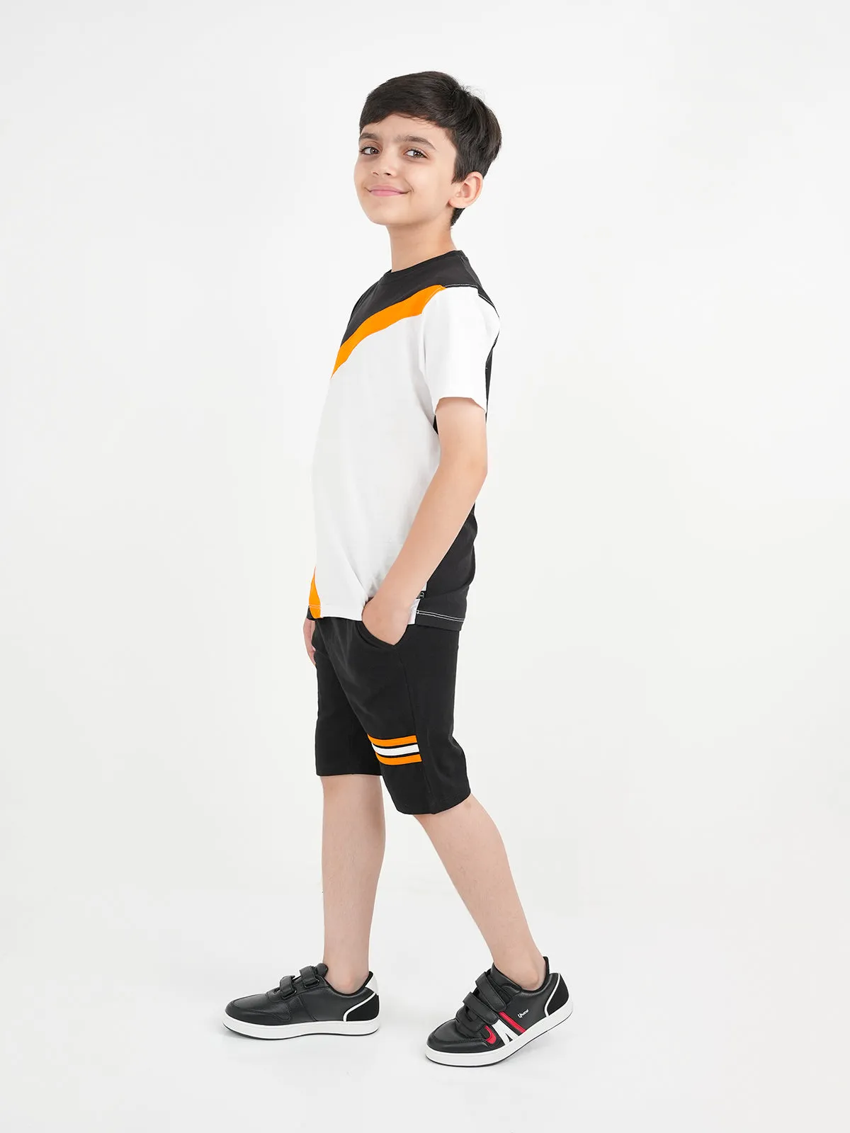 "SIMBARASH" Kids Casual Summer Shirt Shorts Set