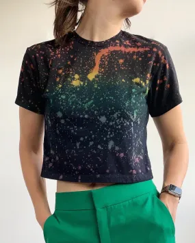 Rainbow Speckled Crop Top