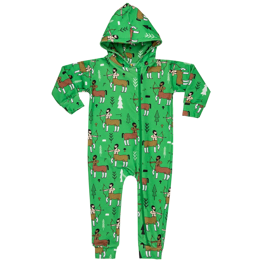 Raspberry Republic Green Enchanted Forest Hooded Onesie