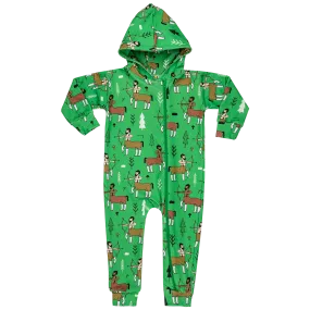 Raspberry Republic Green Enchanted Forest Hooded Onesie