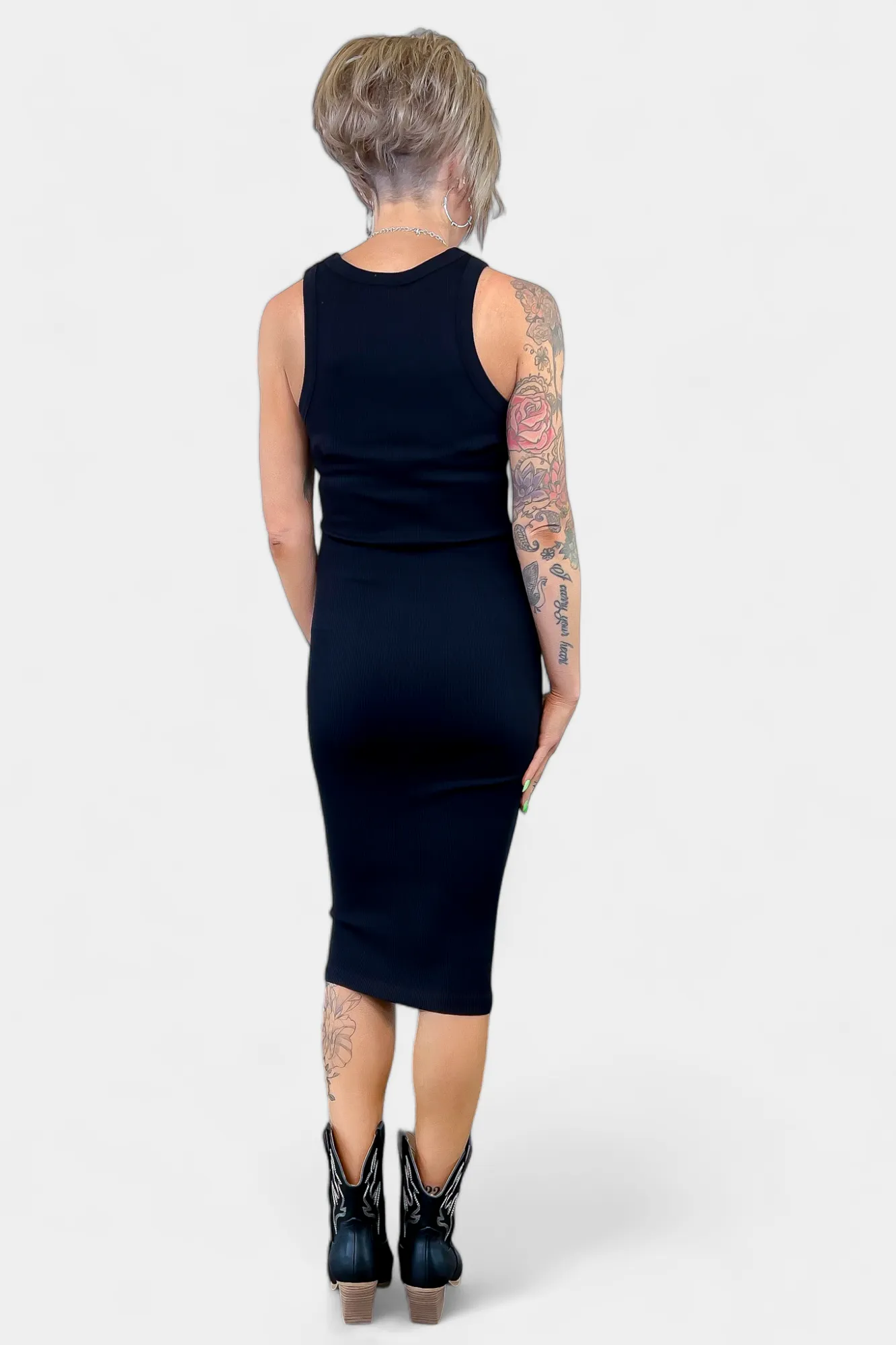 Ribbed Midi Tank Dress