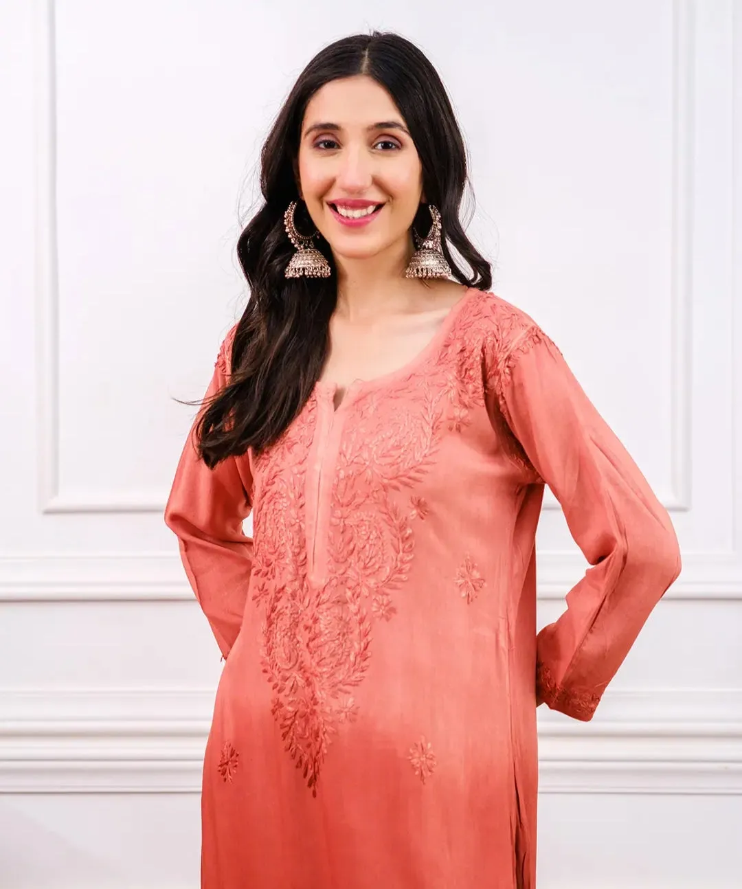 Riva Ombre Chikankari Kurti