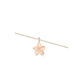 Rose Silver Plumeria Necklace