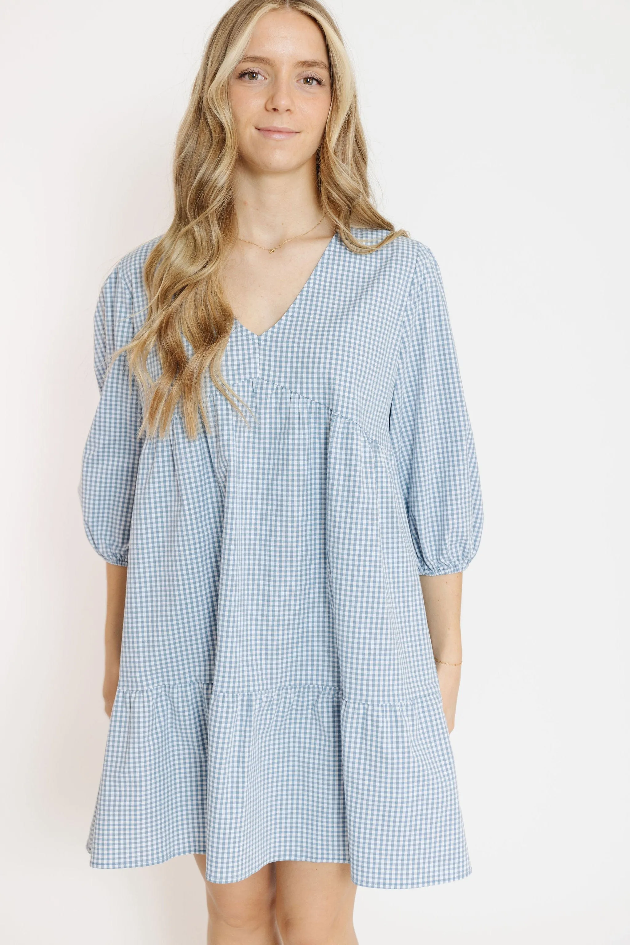 Santa Cruz Dress in Blue/White