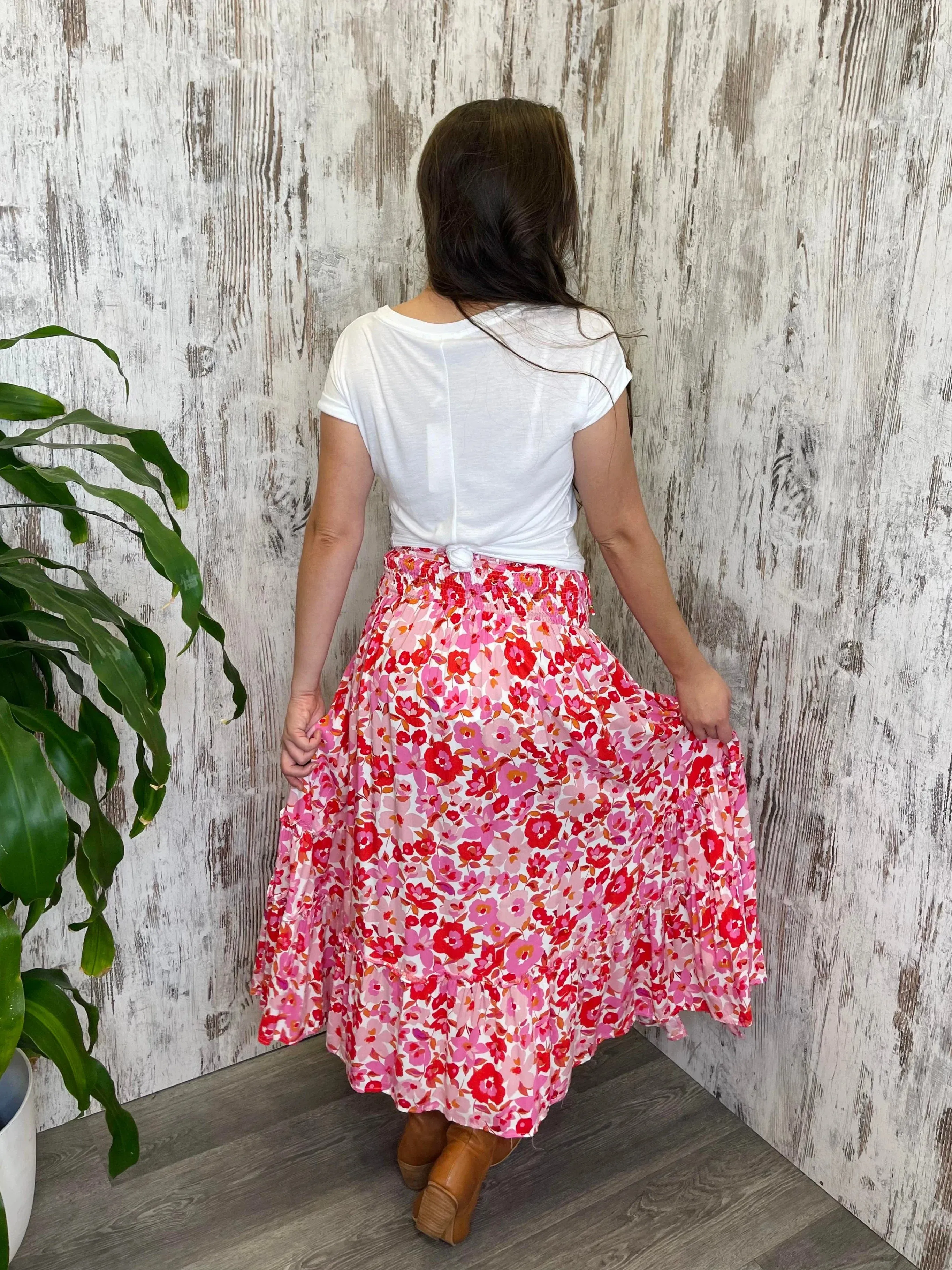 Sasha Maxi Skirt - Pink Blossom