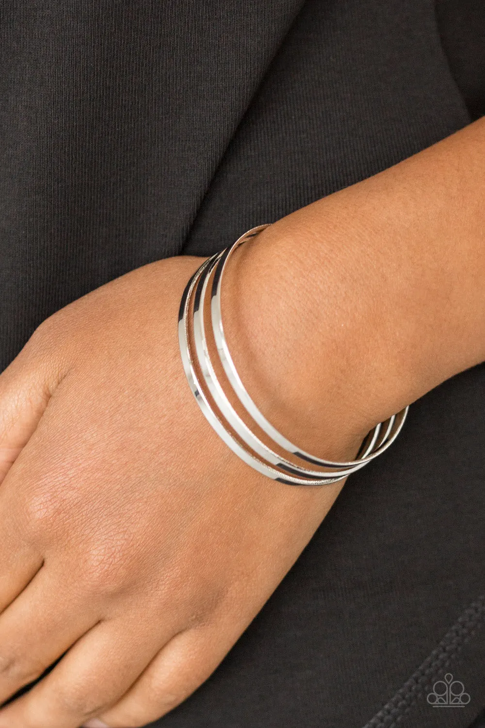 Street Sleek Silver Bracelet