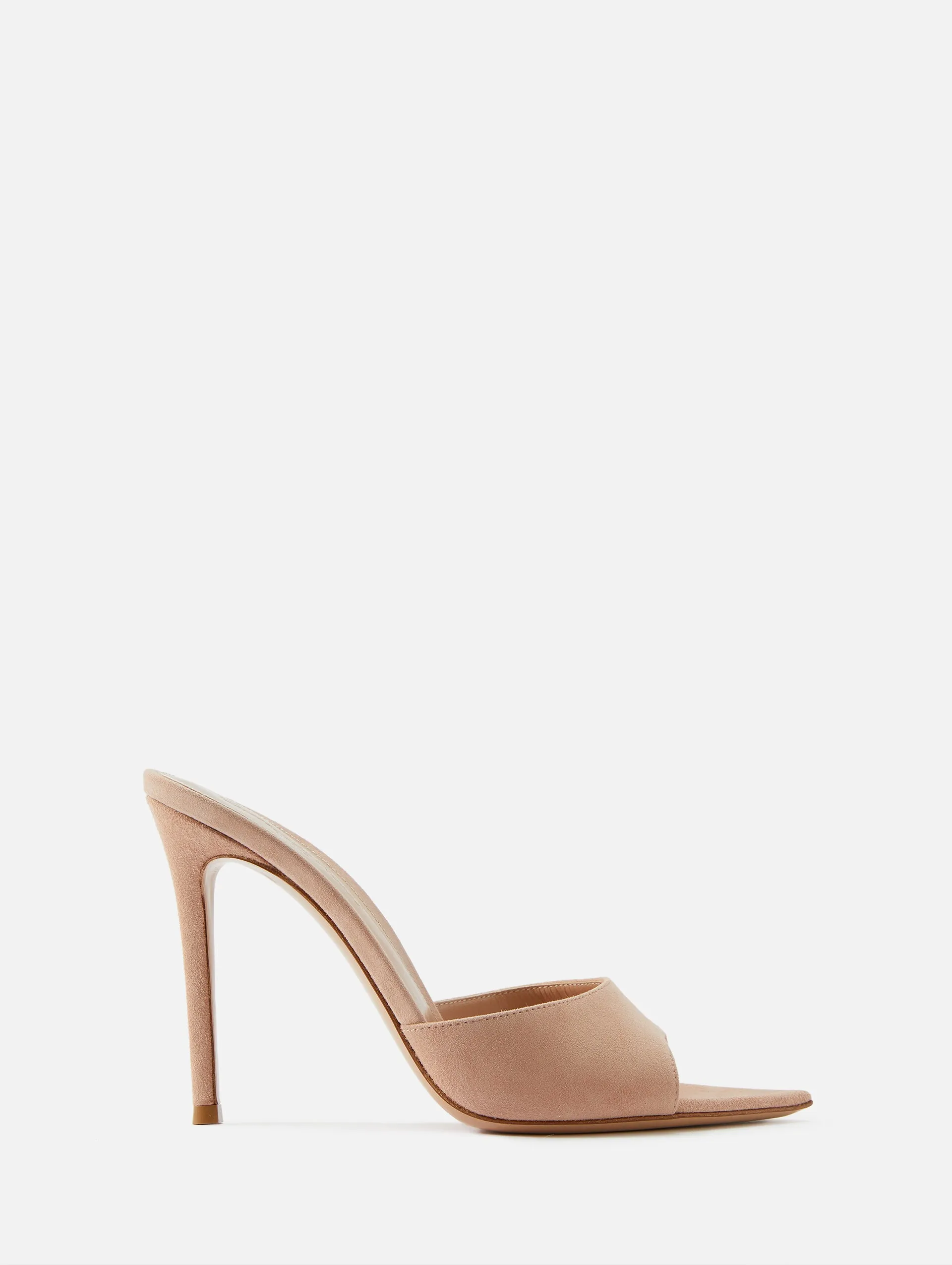 Suede Peep Toe Mule 105mm