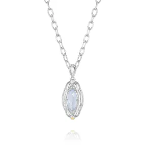 TACORI  Marquise Chalcedony Pendant Necklace Ref# SN12926