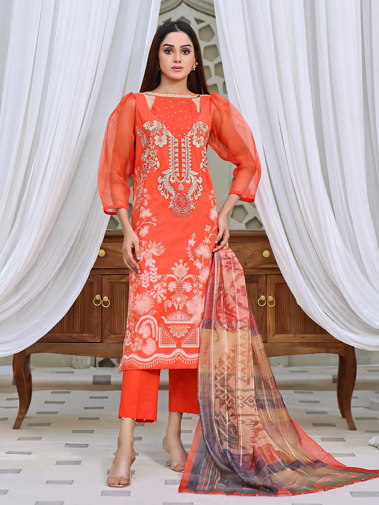 Tangerine | 3-Piece Suit | Lawn