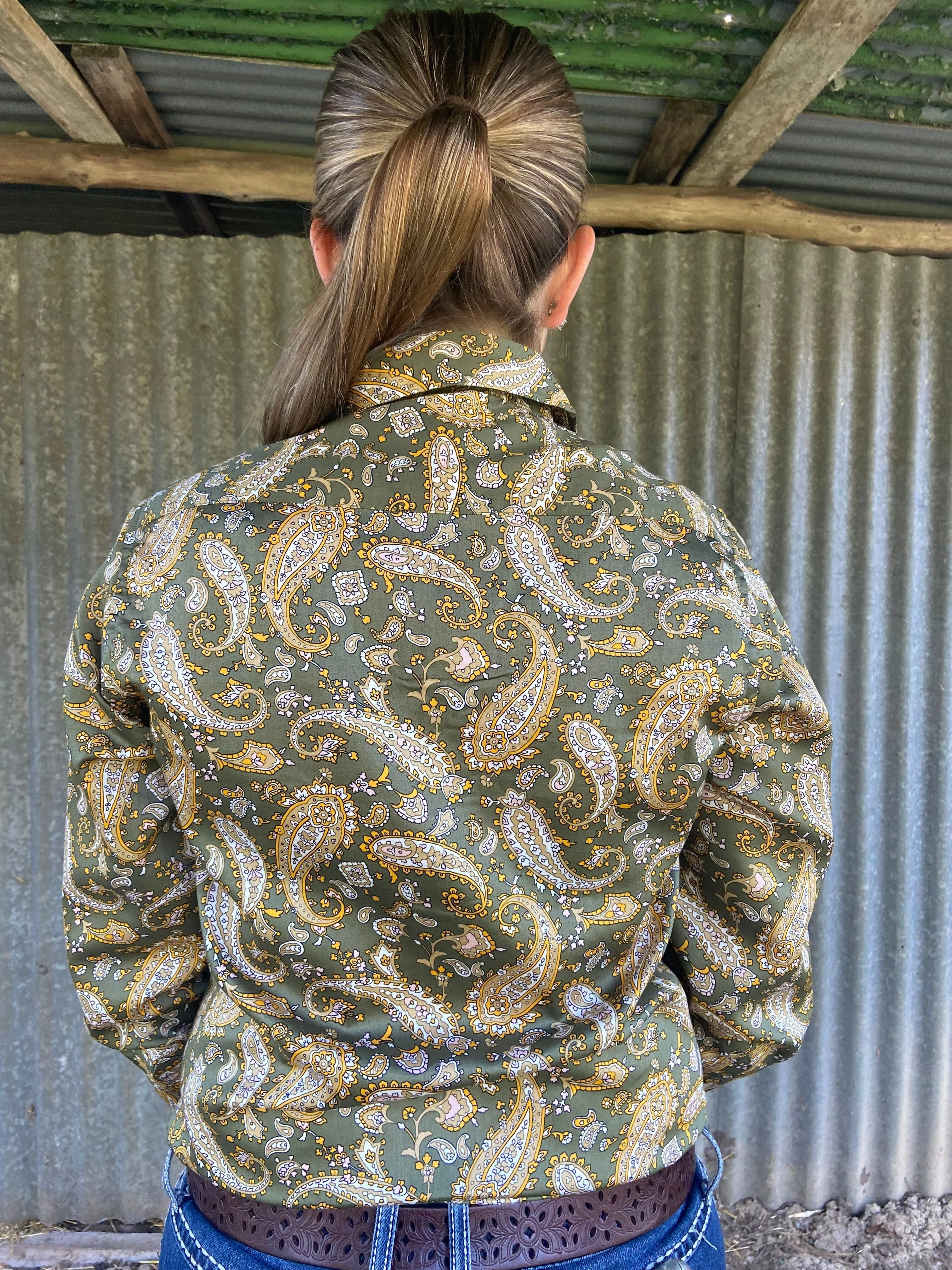 Taylor - Long Sleeve Paisley Cotton Shirt